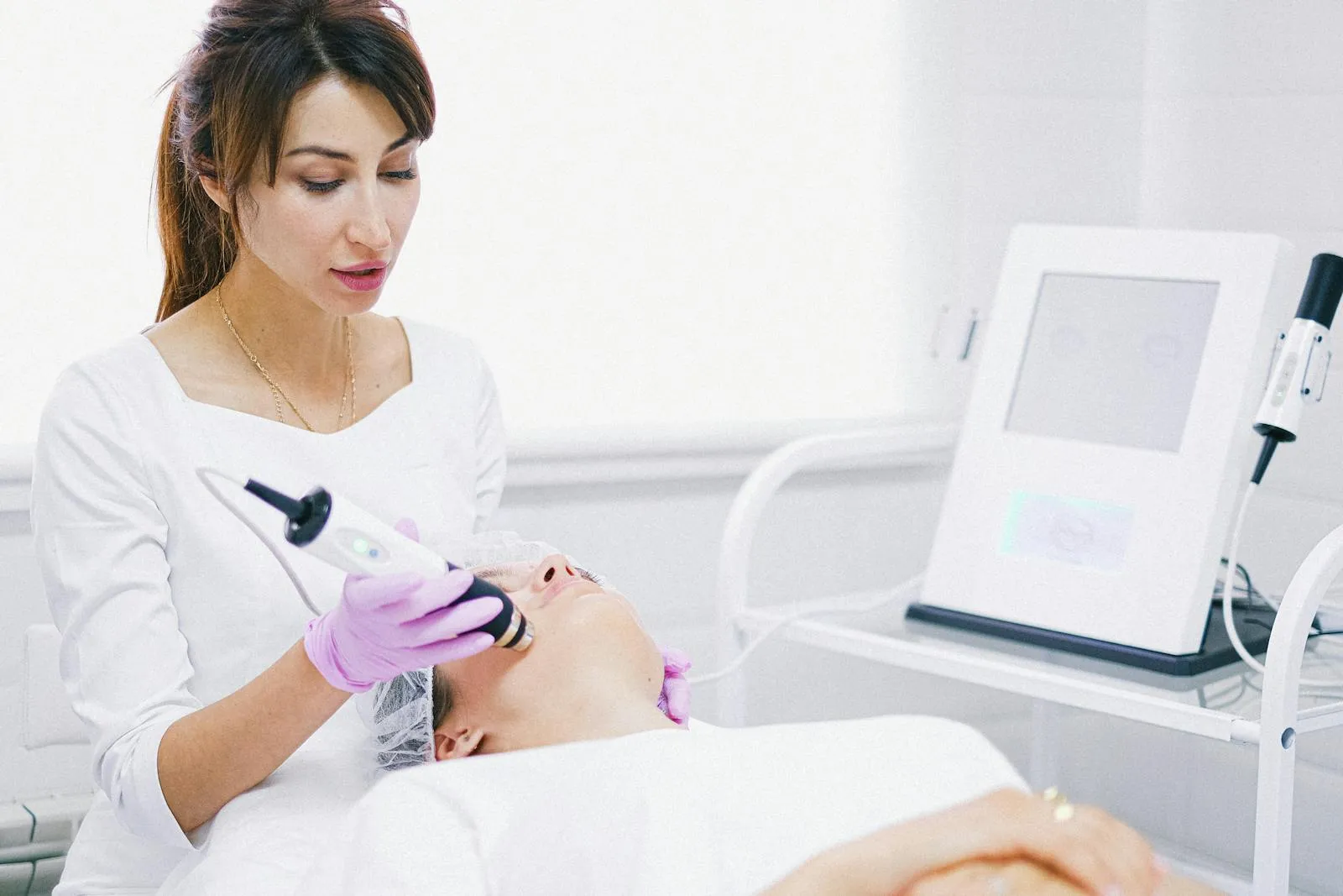 Professional facial treatment at a luxury spa