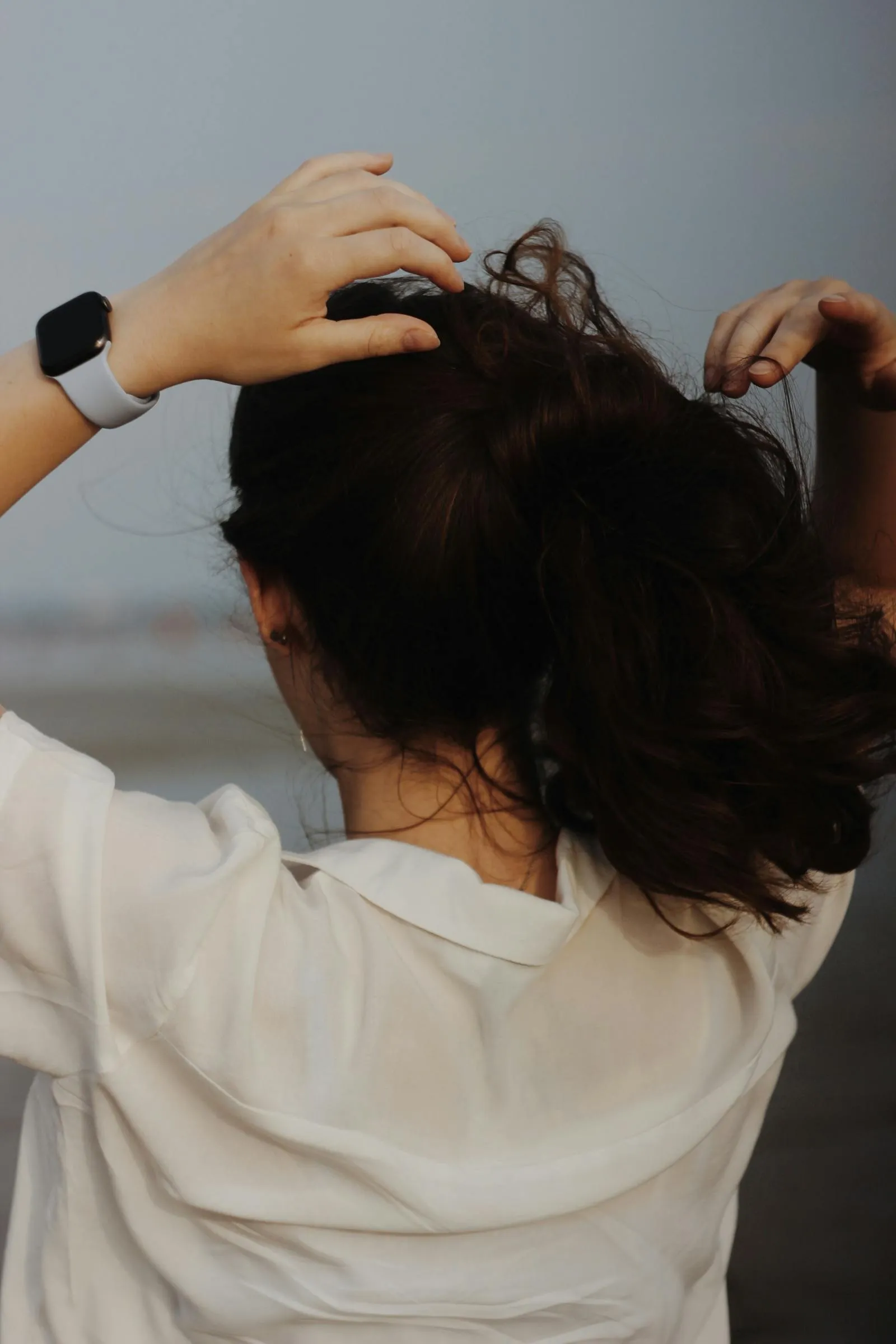 Healthy hair in a tropical Bali setting